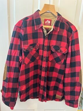 CAbi Olive Green Jacket with Red Accent Label